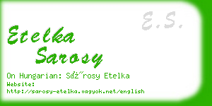 etelka sarosy business card